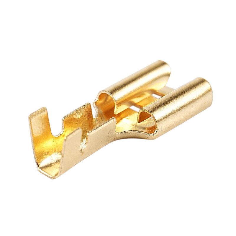 100 Pcs Car Speaker 6.3mm Female Spade Terminal Wire Connector