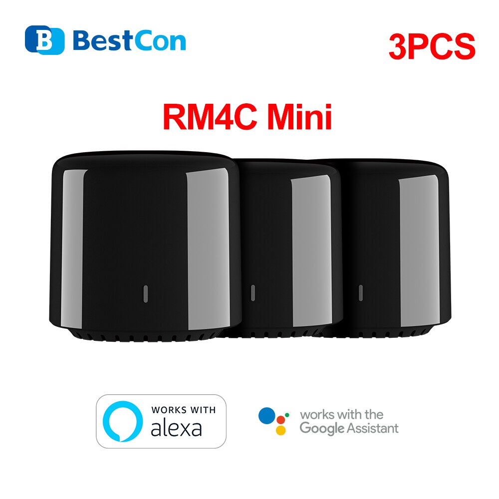 1/2/3/4/5 pièces Broadlink RM4C Mini BestCon maison intelligente universelle WiFi/IR télécommande sans fil fonctionne avec Alexa Google Home: RM4C Mini 3PCS