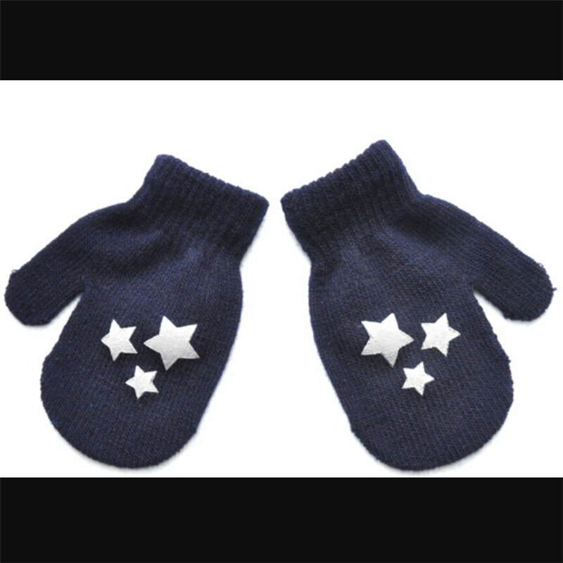 Luvas Mornas Do inverno Do Bebê de Malha Macia Estrelas Amor Coração Crianças Meninos Meninas Luvas Luvas Acessórios Azul Branco Cinza