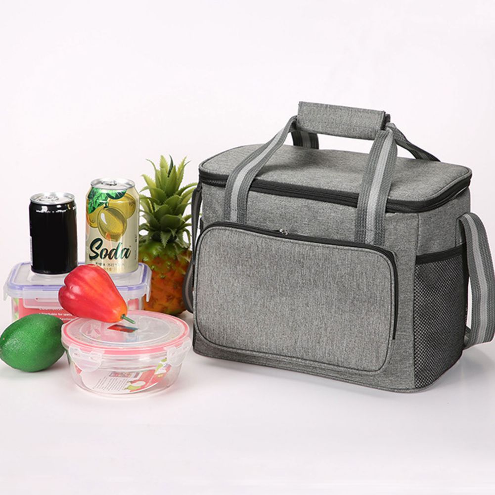 Portable Lunch Cooler Bag Insulated Food Drinks Bag Camping Traveling BBQ Folding Insulation Picnic Ice Pack Food Thermal Bag