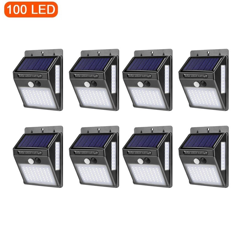 100/144 Led Outdoor Solar Light Motion Sensor Wandlamp Waterdichte Zonne-energie Pathway Licht
