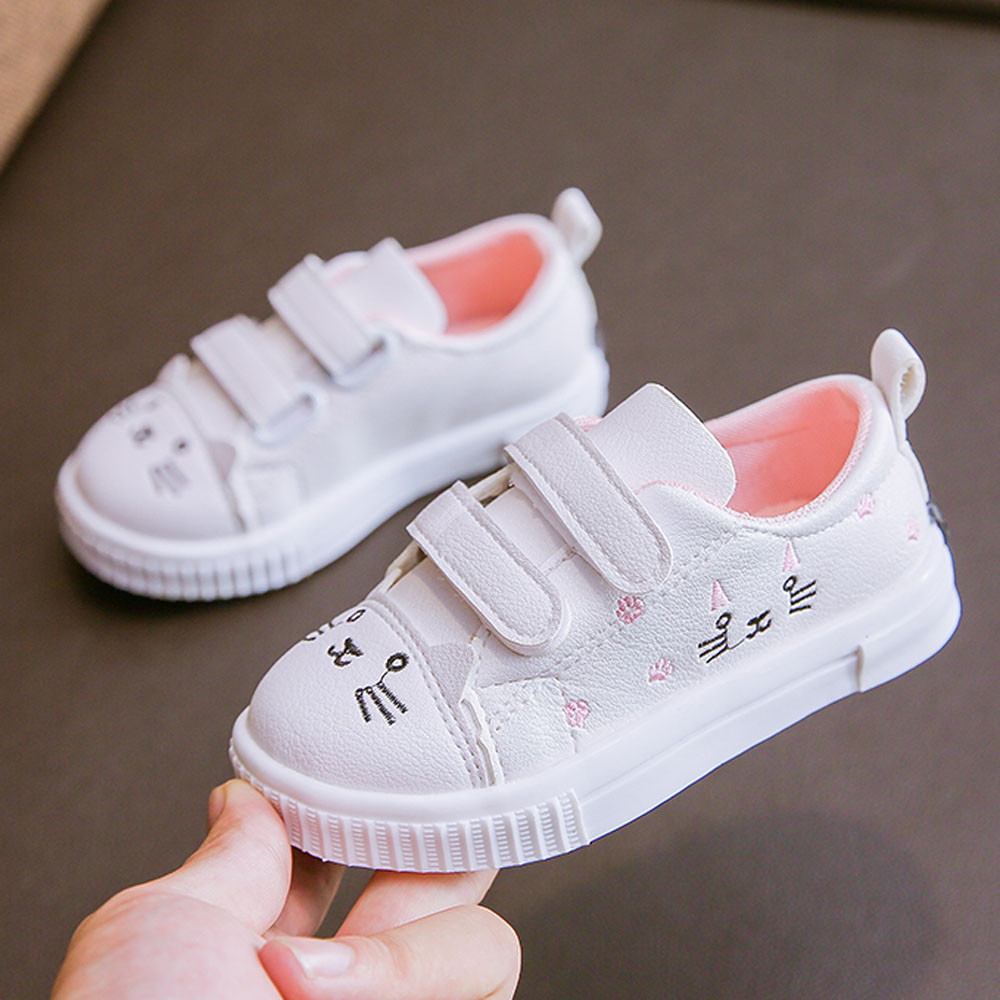 Kinder Jungen Mädchen Katze Turnschuhe Sport Laufschuhe Baby Infant Casual Schuhe: White / 6