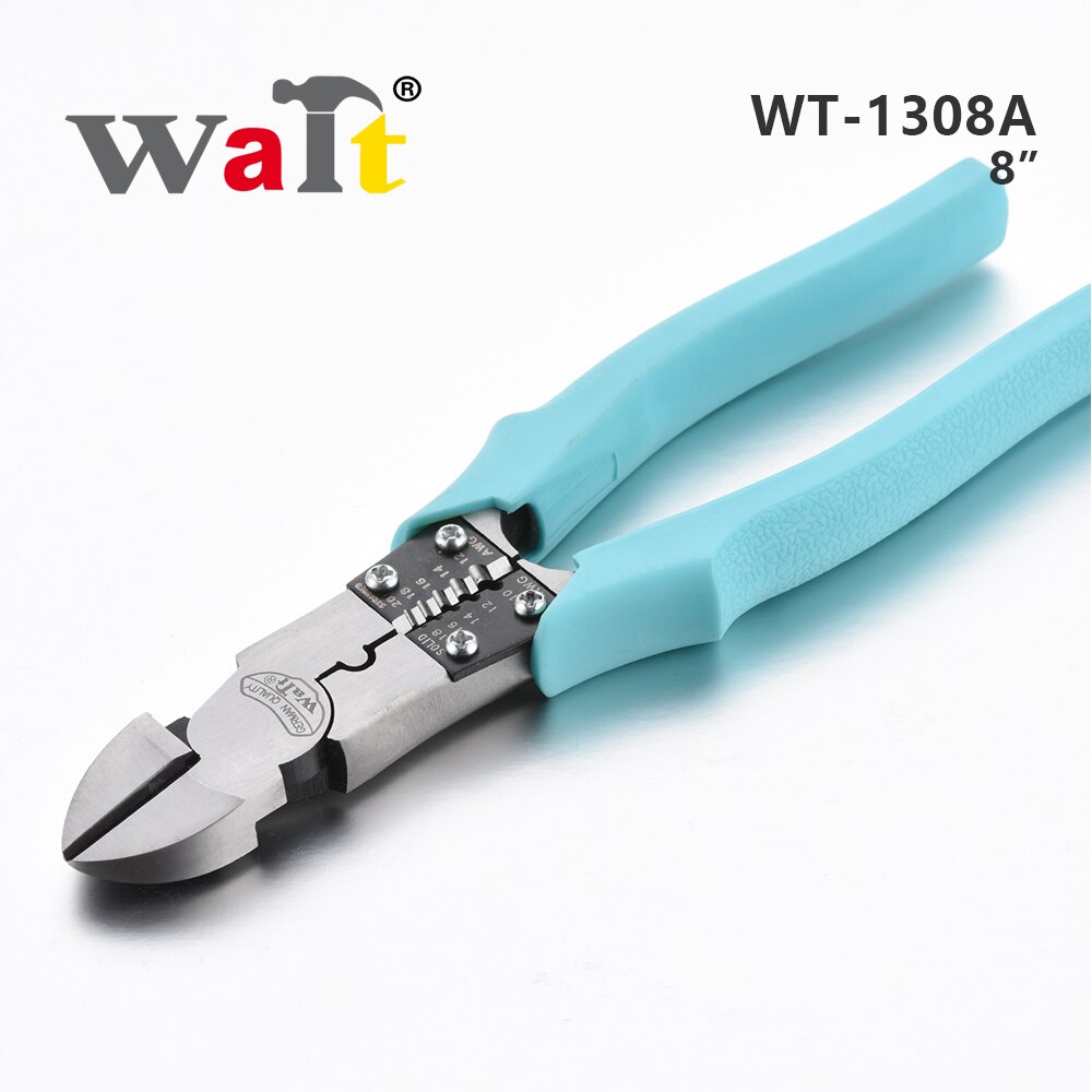 Wacht 8 inch multifunctionele diagonale tang chroom-vanadiumstaal striptang krimptang industriële kwaliteit arbeidsbesparende tang: Wit