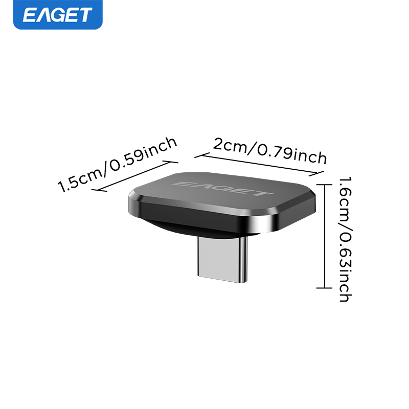 EAGET 8 GB/16 GB/32 GB/64 GB Mini Auto Type-C USB 2.0 Flash Drive Plug & Play voor Dashcam Mobiele Mac PC Auto Rijden: WIT / 16 GB