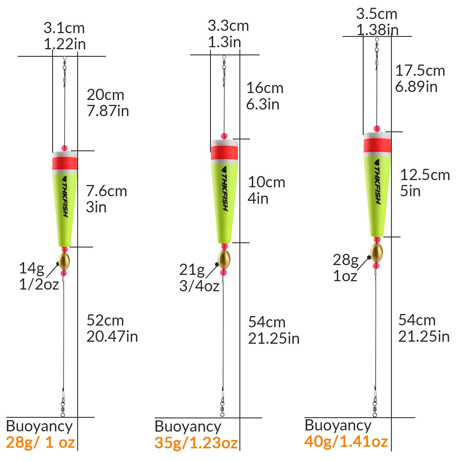 Thkfish Foam Fishing Float Buoy Slip Float Flotador Bobber Carolina Rig Fishing Tackle 28g 35g 40g