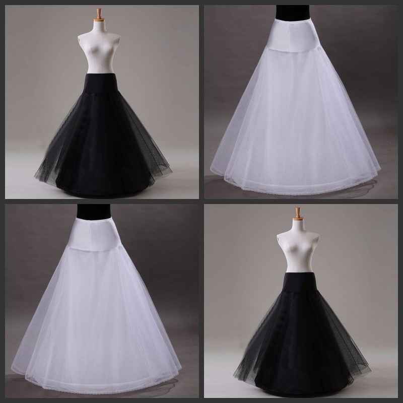 Zwart Of Wit Tulle Bridal Petticoat Voor Trouwjurk Lange Crinoline Vrouw Onderrok Meisjes Hoepel Rok Pettycoat