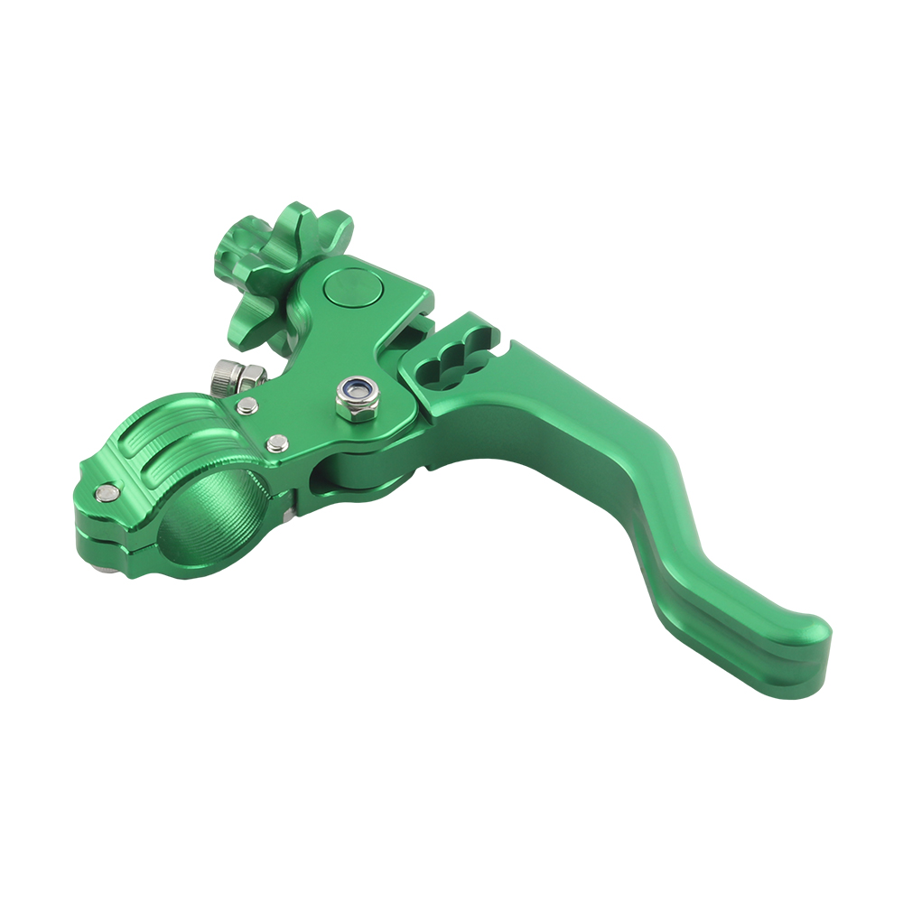 Endflats-Poignée de frein de motocross, leviers d'embrayage réglables, guidon de 22mm, pièces modifiées universelles pour vélo et moto, D343: green