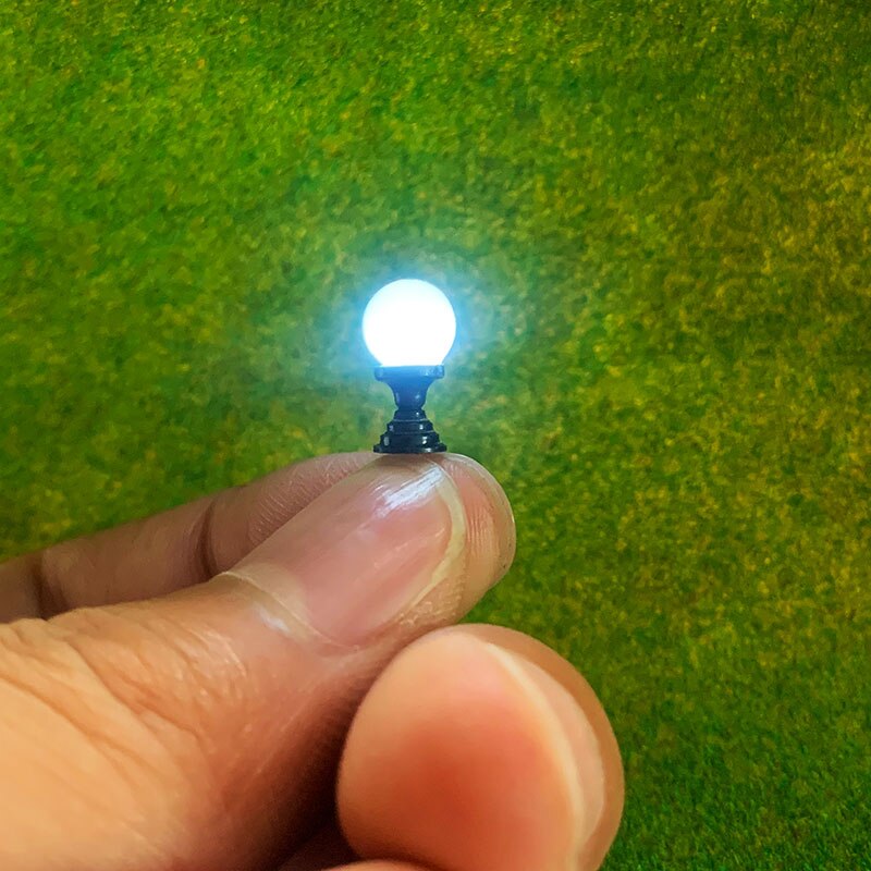 2 st ho skala gräsmatta lampa modell järnväg tåg lampor lysdioder, miniatyrer trädgård gräsmatta gräsplan street lgihts