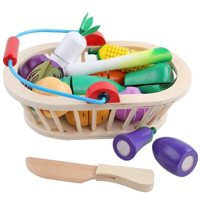 Per bambini di Simulazione di Frutta e Verdura di Educazione Precoce di Legno Ragazzo e Ragazza Giocattoli di Cucina Da Cucina Magnetico Combinazione Set Regalo: 6