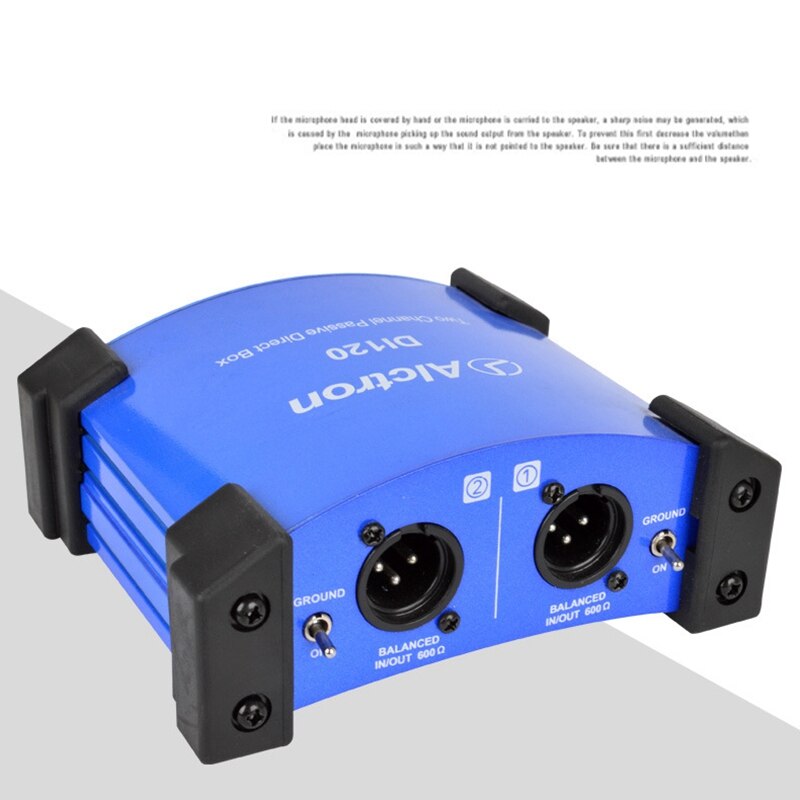 Alctron DI120 Two-Way Passive DI Box Impedance Converter DI BOX Stage Effect Device