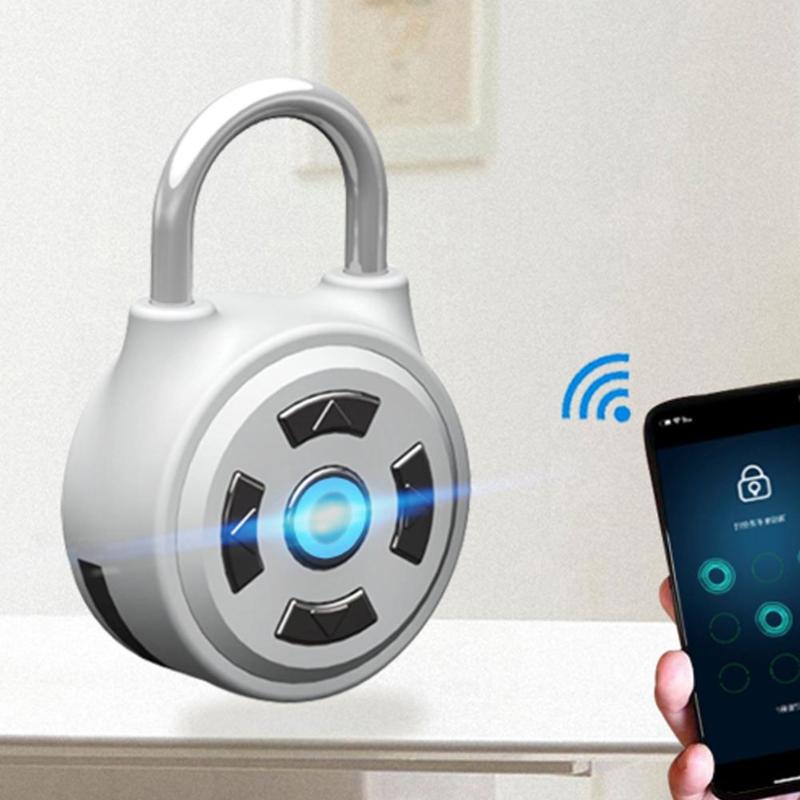Tyverisikring lås adgangskodelås app kontrol hængelås med smart mobiltelefon bluetooth app bagage sag skabslås til android ios