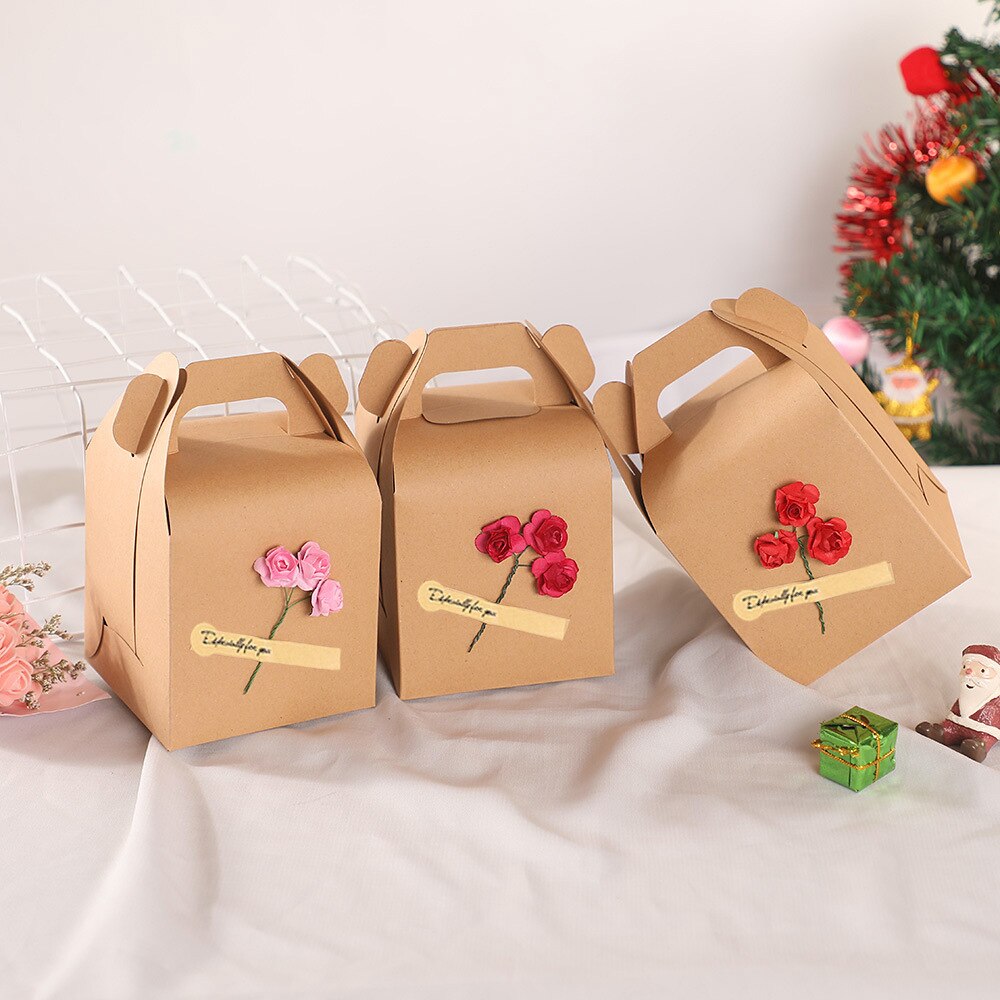 Christmas Apple Box Packaging Cardboard Box Box Dried Flower Christmas Eve Apple Box Carry Bag