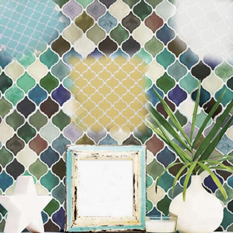 1 sztuk naklejki płytki mozaikowy wzorek samoprzylepne naklejki ścienne na wystrój salonu kuchnia wystrój łazienki 10*10Cm