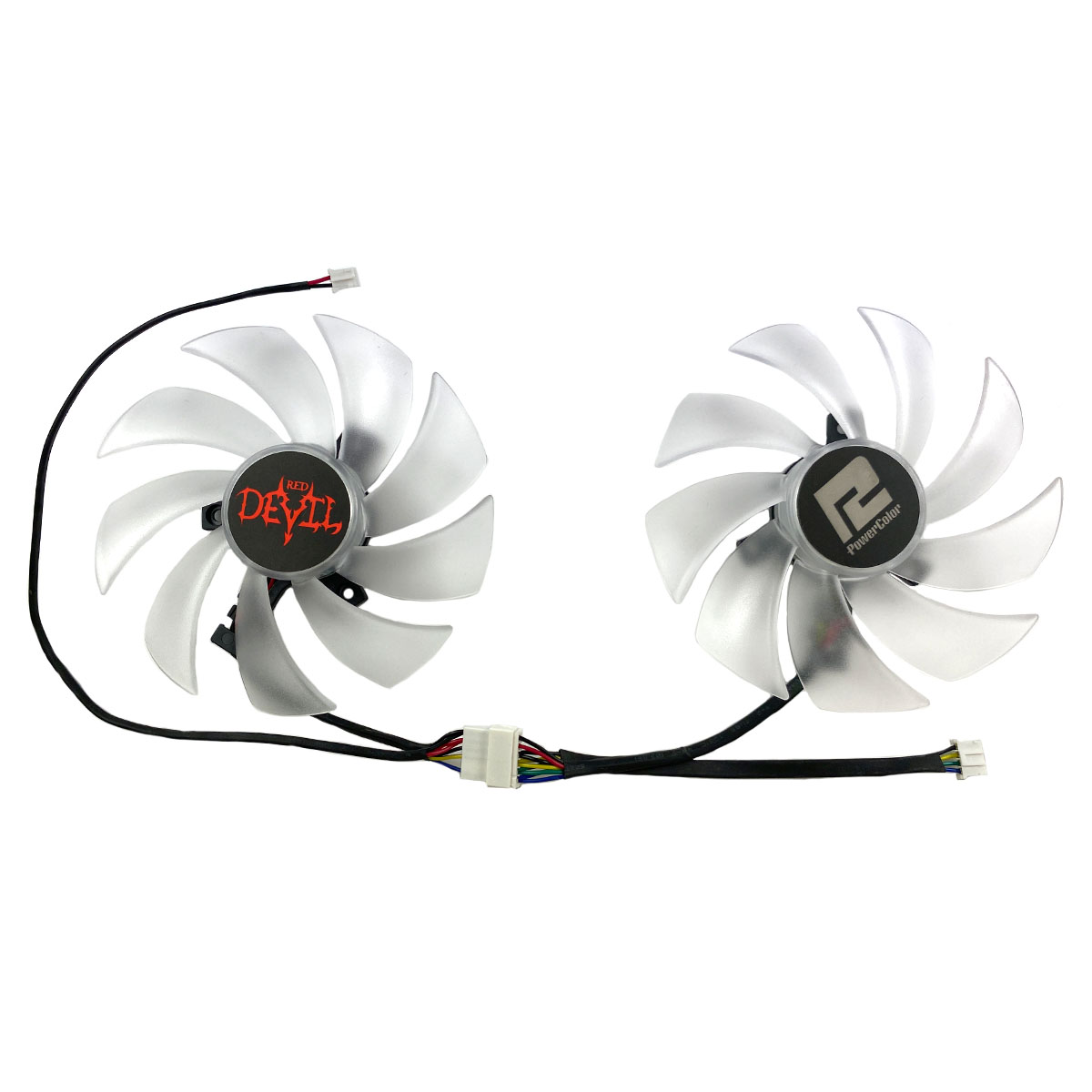 For POWERCOLOR Radeon RX6600 6600XT 6650XT Hellhound Graphics Card Replacement Fan FD10015H12D: Silver
