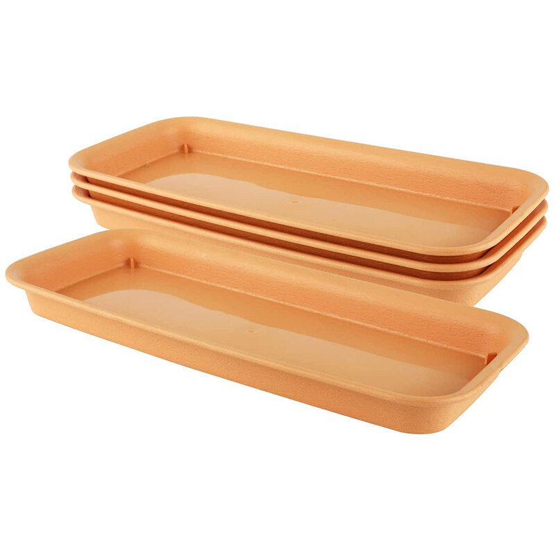 Macetas plásticas para plantas y platillos de 16 pulgadas de cada conjunto de 4 pote de flor bandeja resina planta goteo Base bandeja