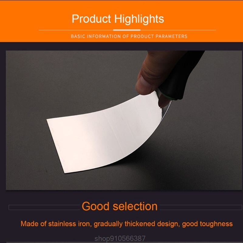 6 Pcs Putty Knives Set Scrapers and Filling Knives Cement Shovel Blade with Anti-slip Plastic Handle DIY