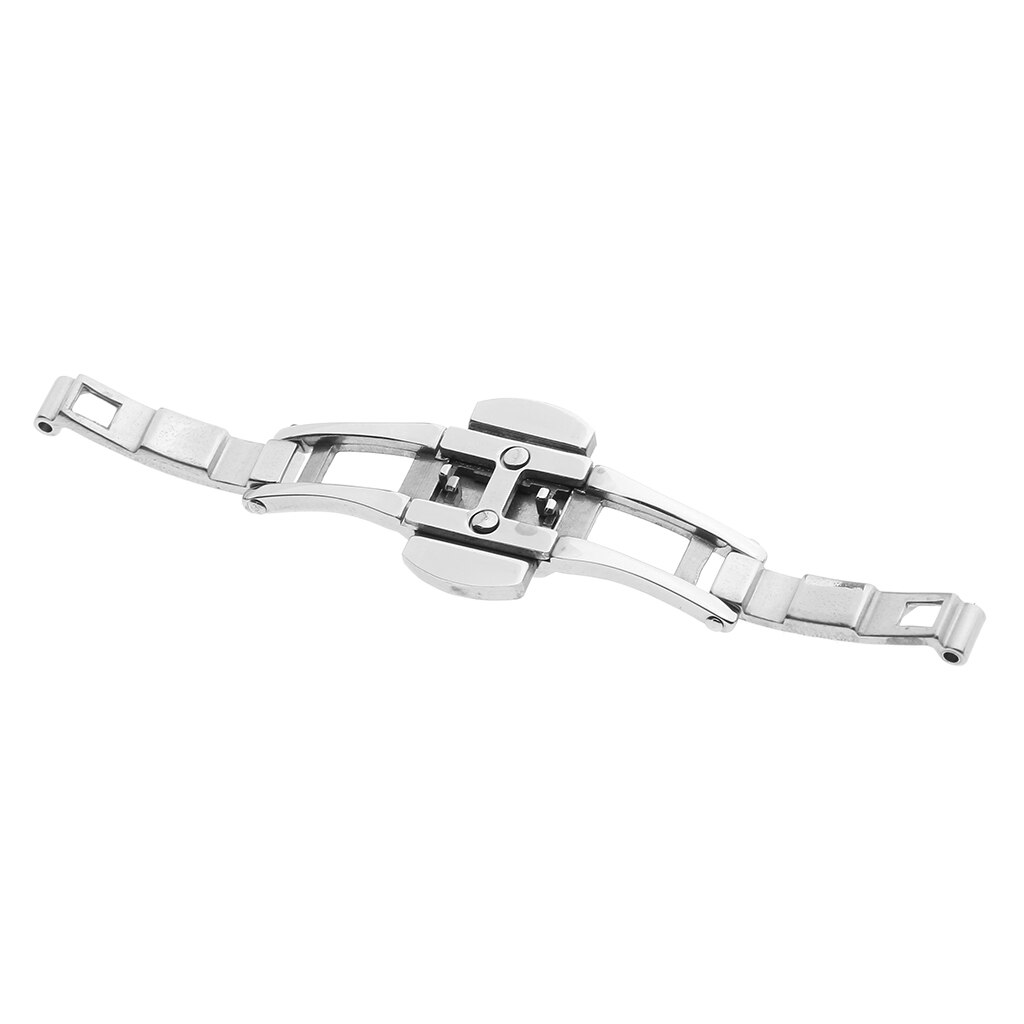 Watch Butterfly Clasp Deployment Buckle Watch Repair Tools Silver15 x 4mm