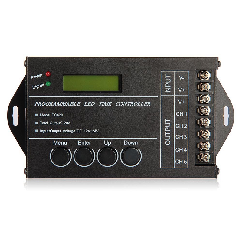 20A programowalny Timer kontroler Dc12-24V do taśmy LED RGB/monochromatyczne paski