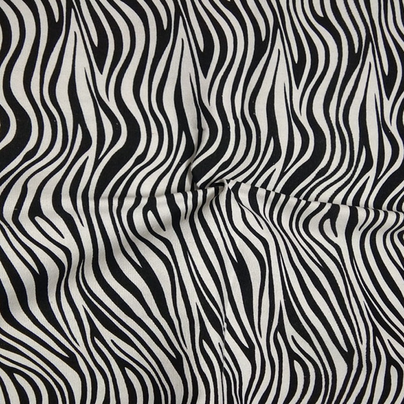 Pretty Thick Black White Zebra Stripe Printed Canvas Cotton Fabric 50x145cm Patchwork DIY Sewing tablecloth curtain pillow Home