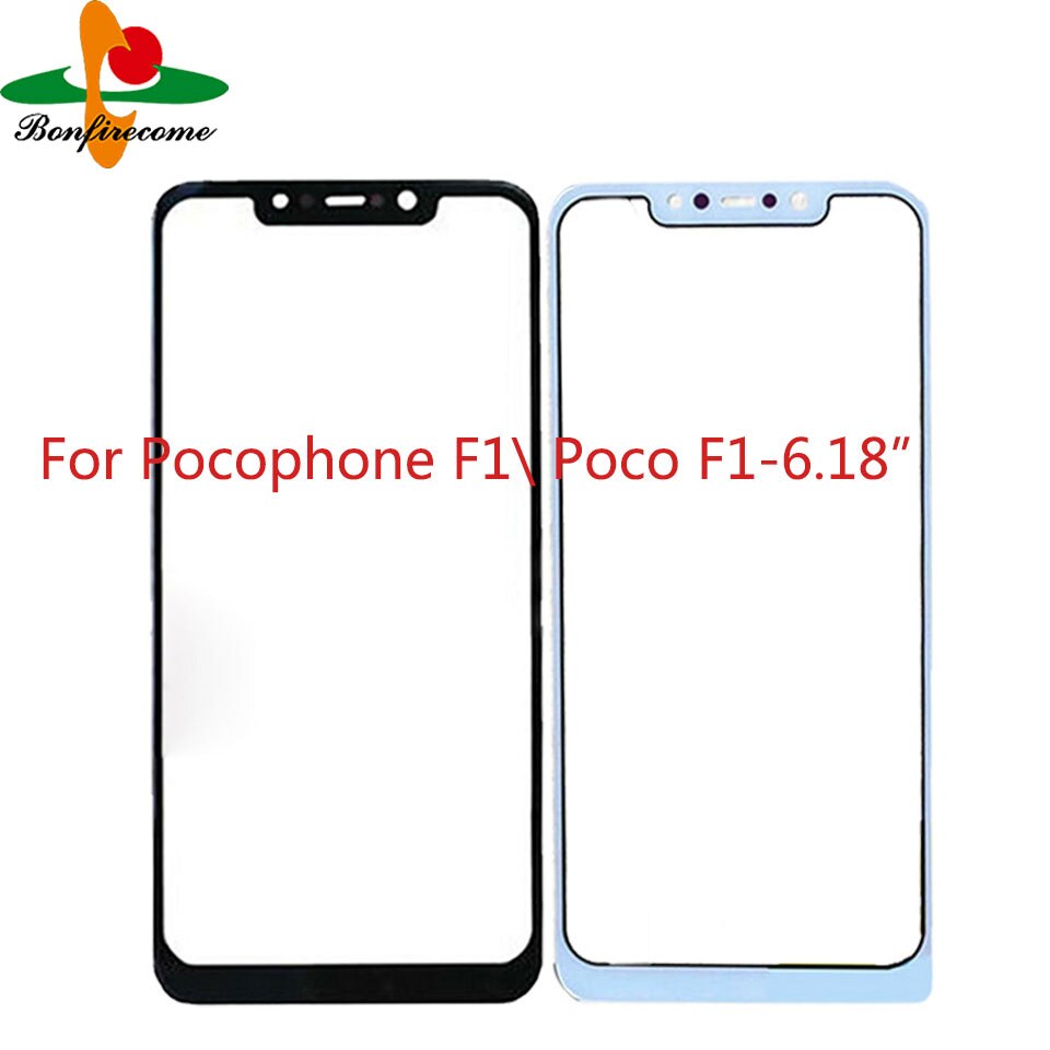 För xiaomi pocophone  f1\  poco  f1\m1805 e 10a lcd front pekskärm glas ytterlins byte