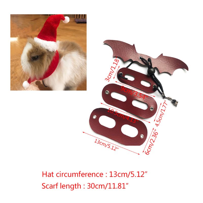 Bebaarde Draak Hagedis Santa Hoed Met Elastische Kinband + Sjaal + Trekkabel Kerst Kostuum Set Xmas Reptiel Apparel