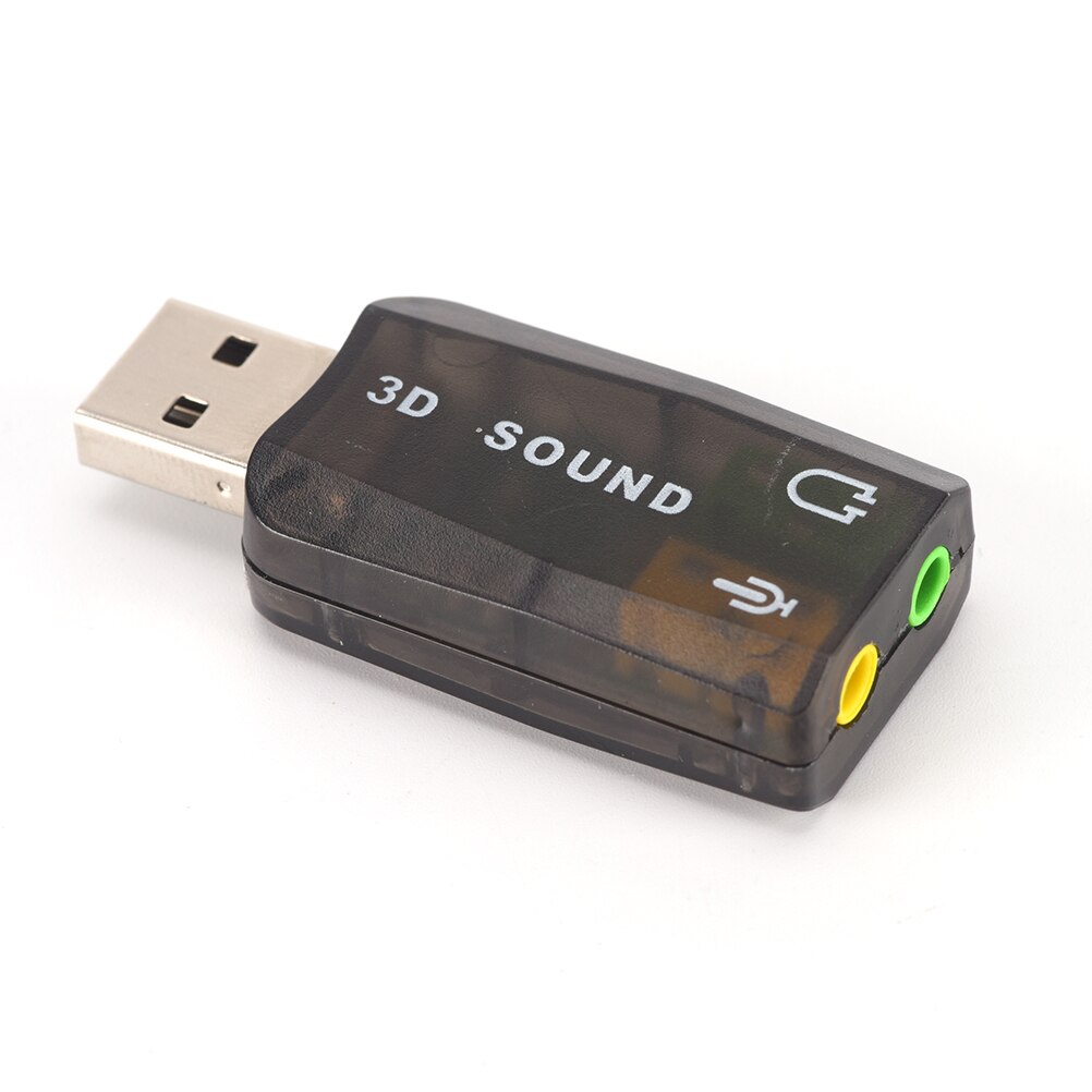 USB 3D carte son USB Audio 5.1 externe USB carte son adaptateur Audio Mini haut-parleur Interface Audio micro casque très bon marché