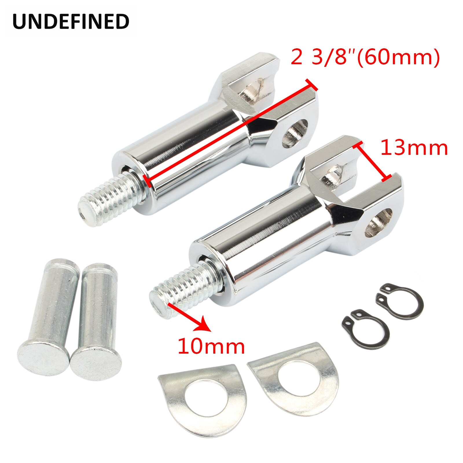 Motorcycle Chrome Foot Pegs Support Mount Rear Passenger Footpegs Clevis Kit For Harley Softail Fatboy FLSTF 2000-2006 2.25&#39;&#39;