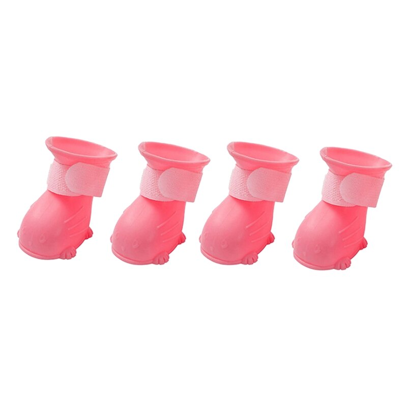 Buty dla psa kalosze dla psa antypoślizgowe wodoodporne kalosze dla kota na zewnątrz obuwie skarpety szczeniak trampki artykuły dla zwierząt: różowy pies shoes