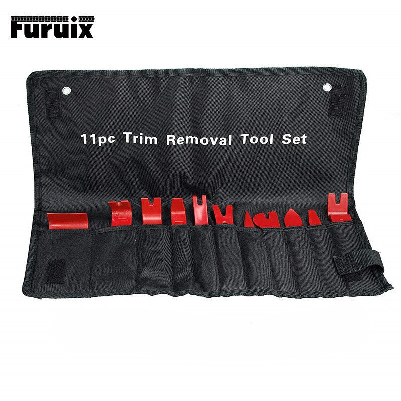 FURUIX Auto Trim Removal Tool Set Car Auto Radio Audio Repair Kit Door Dash Trim Pry Clip Stereo Panel Installer: 11PCS includes bag