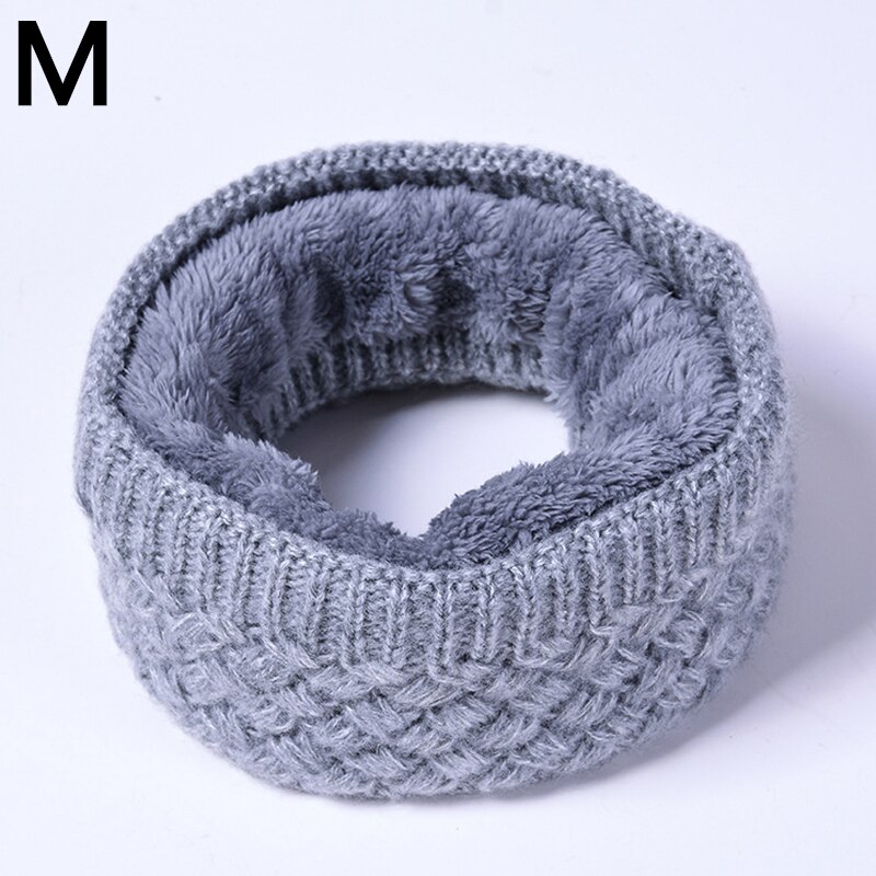 Sjaal Winter Vrouwen Mannen Solid Breien Kraag Dikke Warme Velveted Ringen Sjaals Allmatch Uitlaat: M