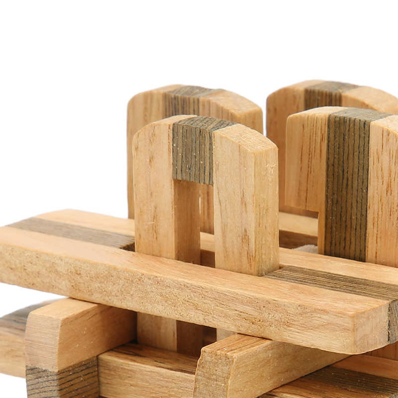 Wooden Interlocking Puzzles Improve Flexibility Wooden Unlock Interlock Toy for Elderly for Home Play