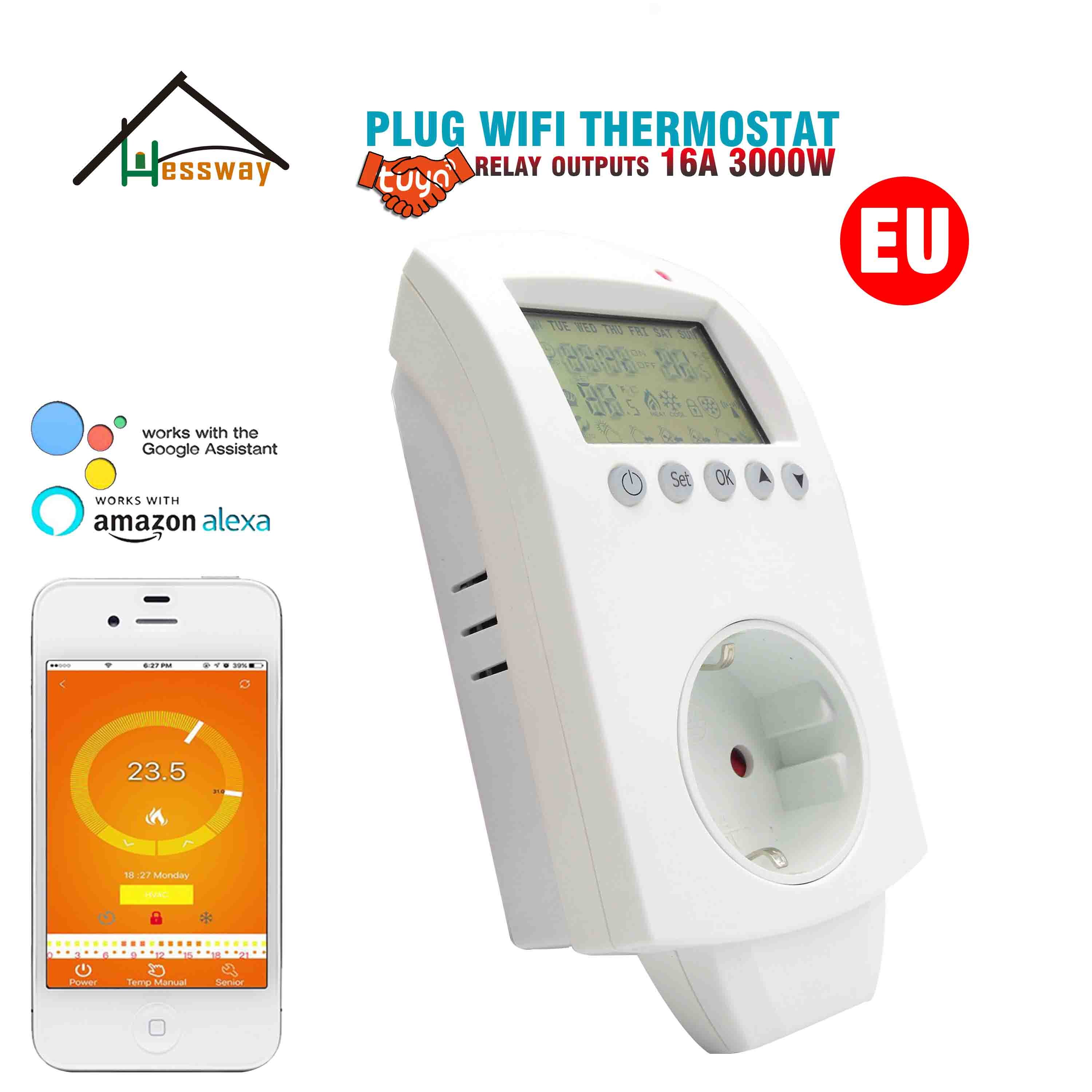 Programmeerbare Smart Plug Eu Wifi Thermostaat Elektrische Vloerverwarming 16A