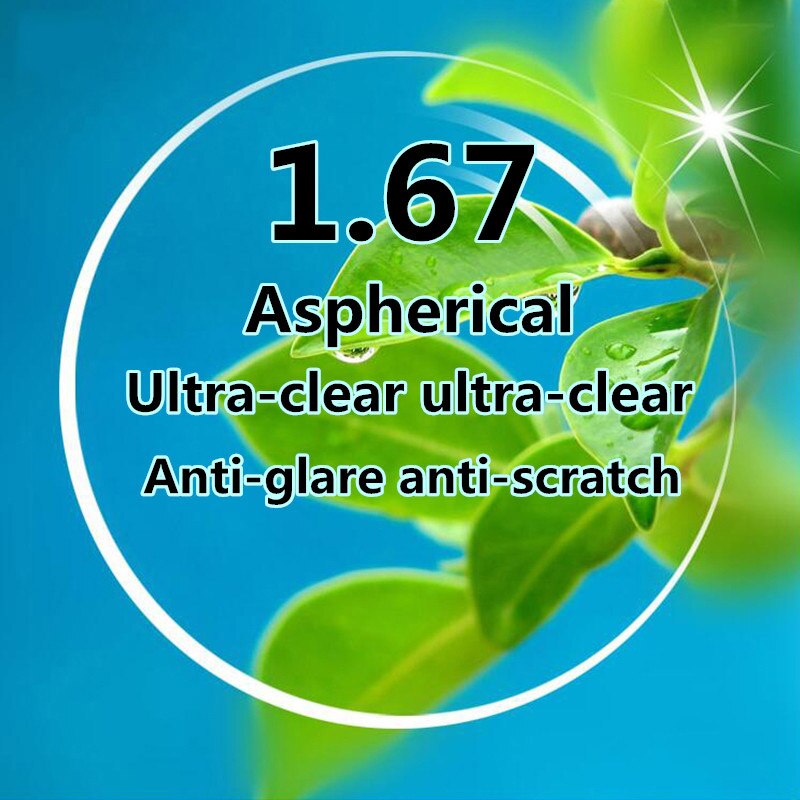 1.56 1.61 1.67 1.74 Lente Asférica anti scratch prescrição Óptica lente azul claro Anti radiação anti fadiga lentes fotocromáticas: 167 aspherical