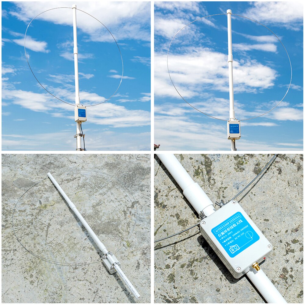 Antenne de réception Active d'antenne de boucle de Y-200A petite antenne à ondes courtes de boucle 100KHz-180MHz pour l'antenne imperméable de pluie de SDR