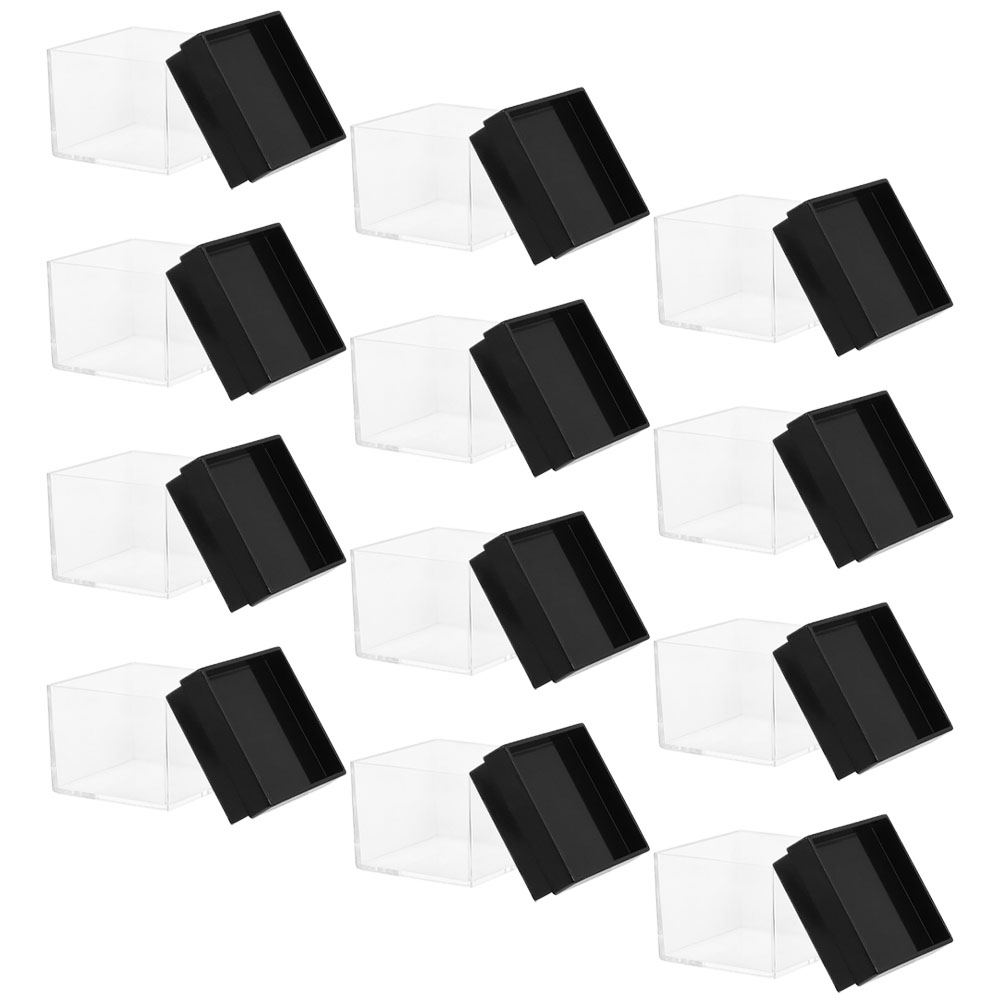 Plastic Container Specimen Case Boxes Clear Mineral Storage Rock Jewelry Coin Cube Acrylic Plastic Square Mini Gemstone Display: Default Title