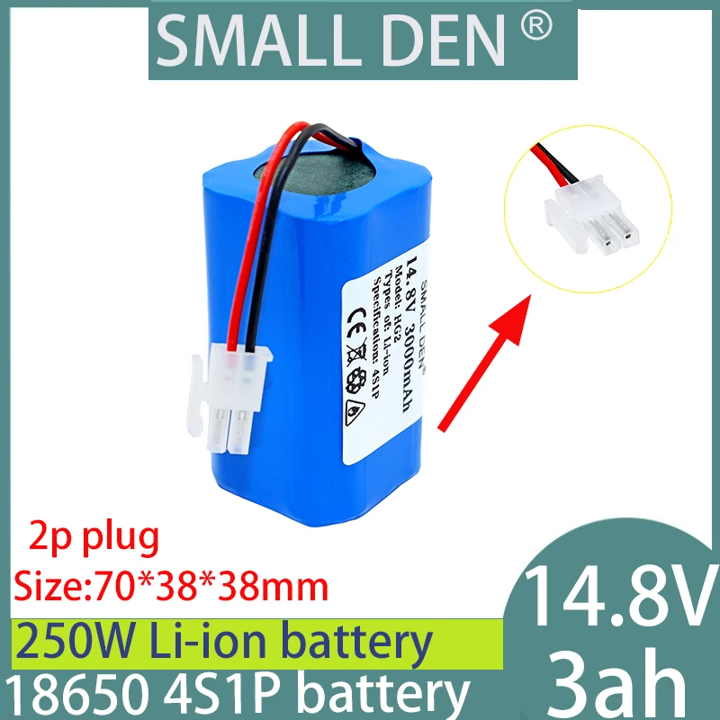 14.8V 3ah 18650 power lithium-ion battery pack 4S1P battery 3000mAh solar high-capacity rechargeable battery high power