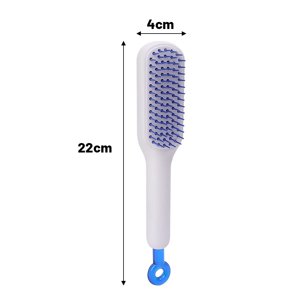 Peigne télescopique Portable, brosse de Massage du cuir chevelu, autonettoyant, antistatique, brosse à cheveux facile à nettoyer, outil de coiffure: Black