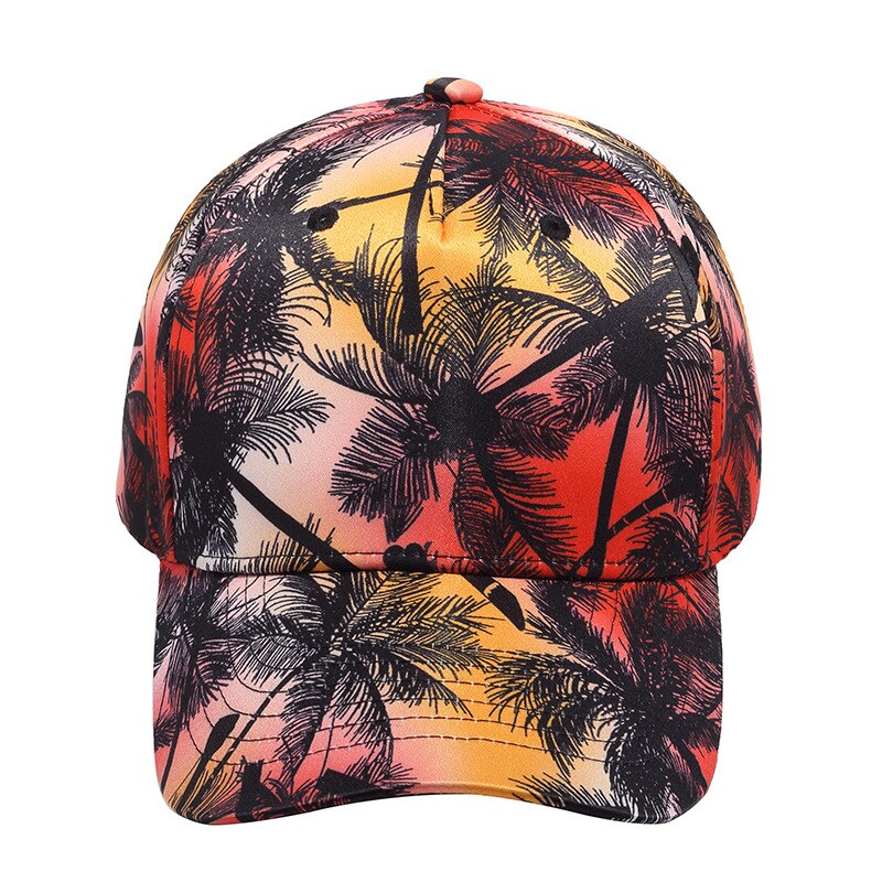 Fibonacci Baseball Caps For Men Trendy Women's Cap Coconut Tree Print Snapback Cap Europe Travel Hip Hop Hat Male Casquette