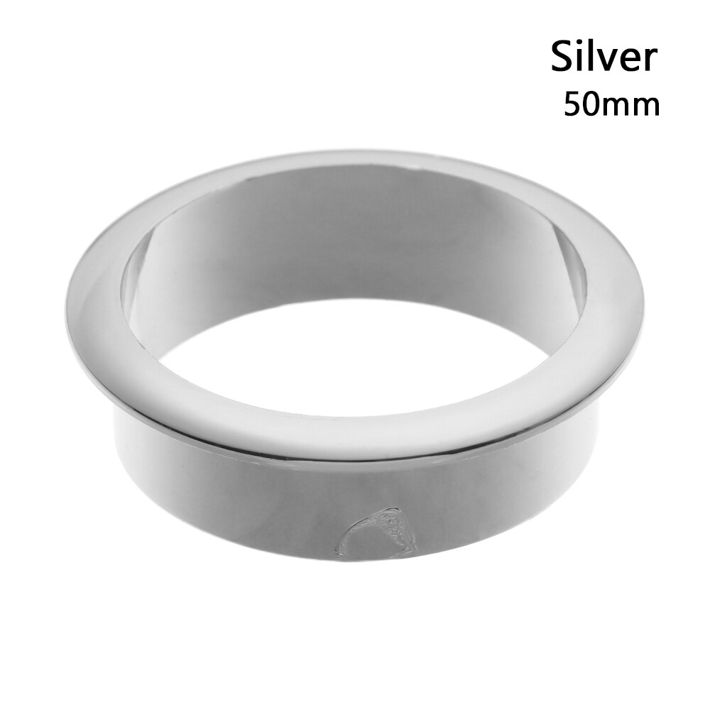 1Pc 25-80MM Desk Wire Hole Cover Computer Grommet Table Cable Outlet Port Buckle Line Organizer Desk Table Cable Fastener: 50mm	silver