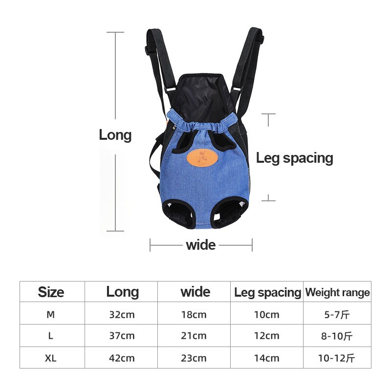 Pet Travel Portable Dog Bag Dog Backpack Cat and Dog Breathable Pet Bag One-shoulder Puppy Carrier Pet Bag
