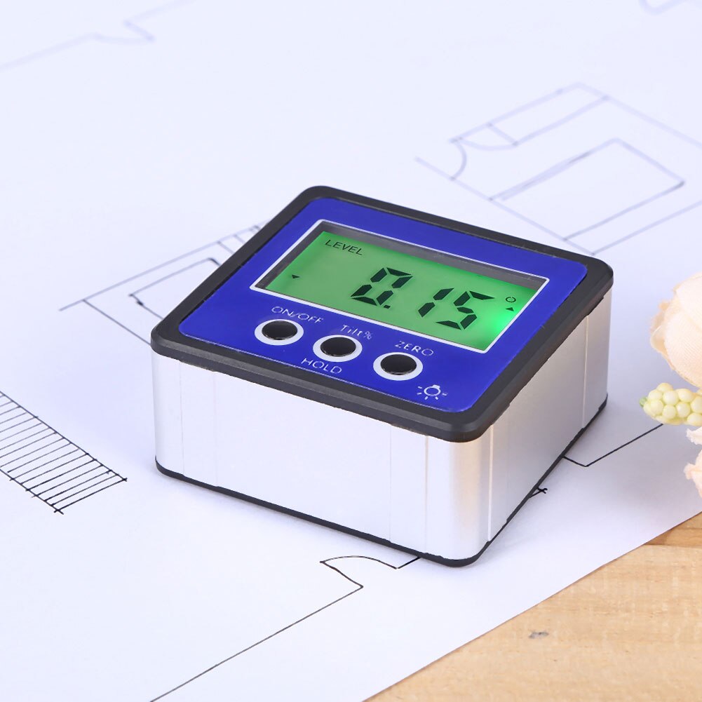 Digital Level Box Precision Protractor Inclinometer Water Proof Digital Angle Finder Bevel Box With Magnet Base Measuring Tools
