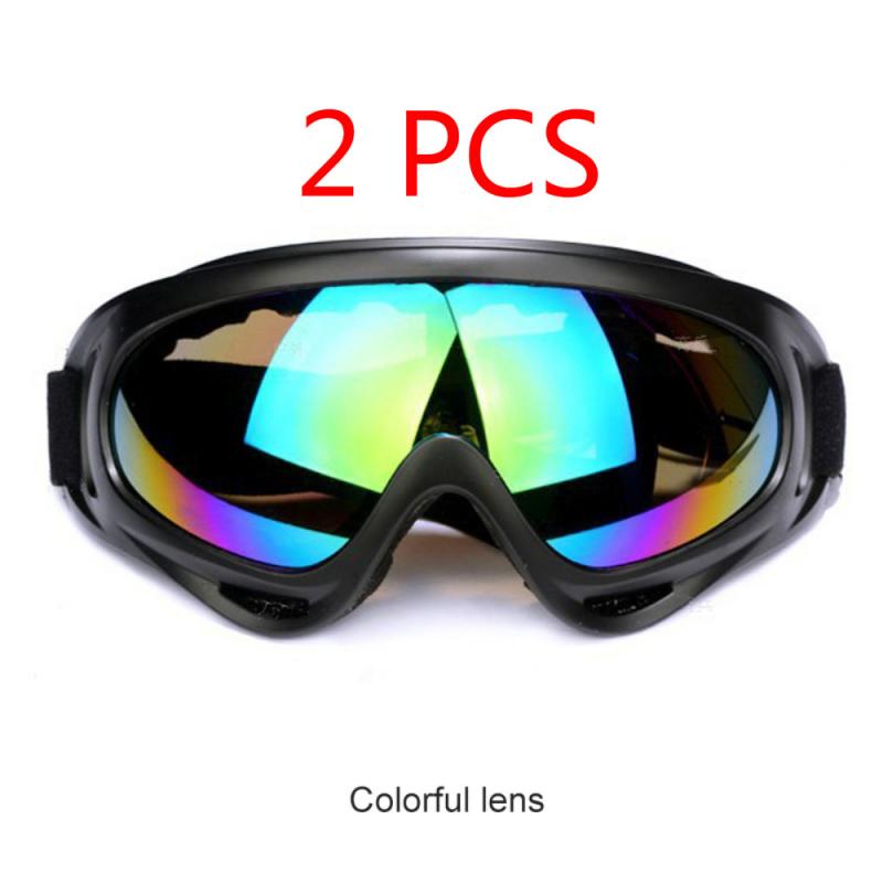 Motocross briller hjelm scooter udendørs dirt bike solbriller retro motorcykel briller off-road gafas: 2 blændende
