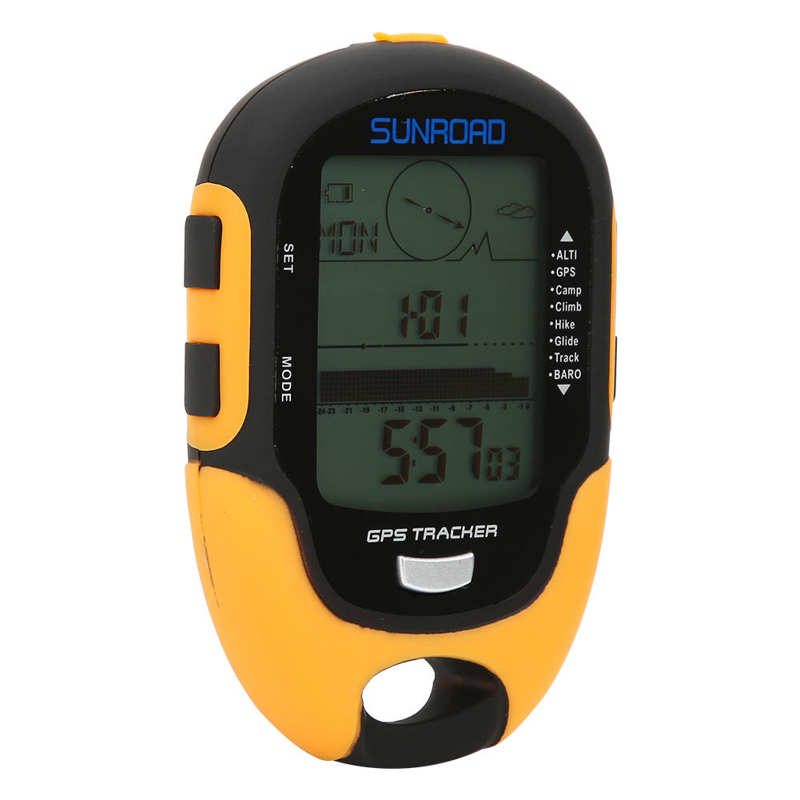 GPS Electronic Altitude Meter Portable FR510 ABS IPX4 Waterproof Outdoor Navigation Altimeter Temperature Humidity Compass