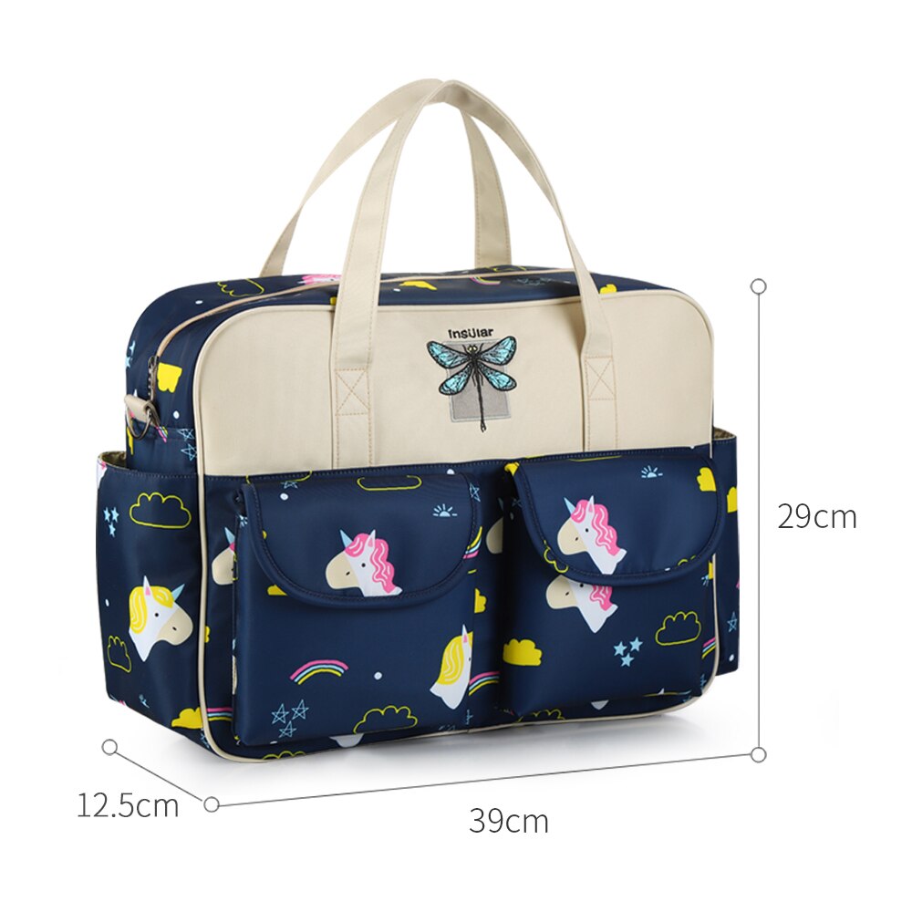 Baby Diaper Bags Maternity Bag Waterproof Messenger Printed Wet Dry Diaper Bag Baby Care Travel Stroller Bags