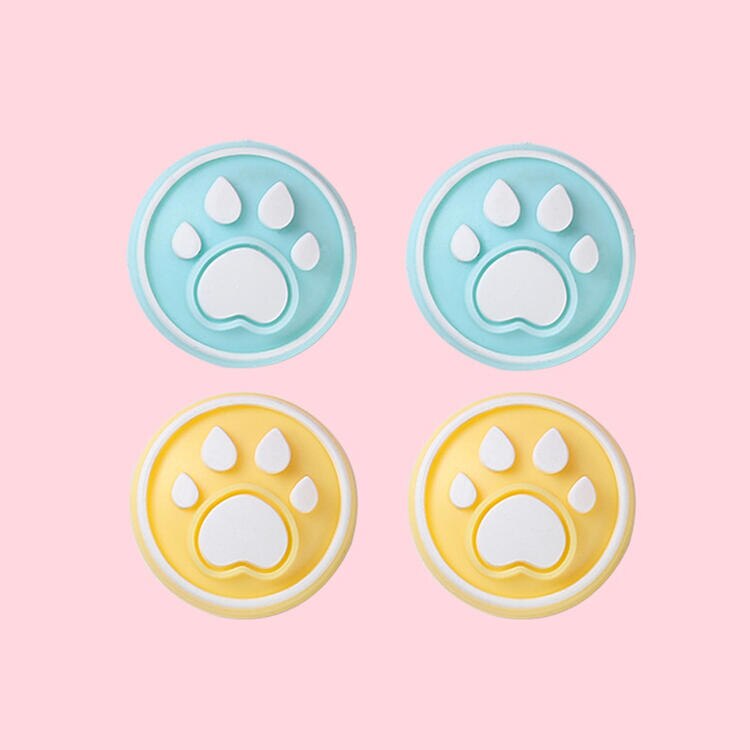 4pcs Cat Dog paw Joystick Thumb Paws Grip Cover Caps for Nintendo /switch /Joycon for Controller Gamepad Thumbstick Case: 4