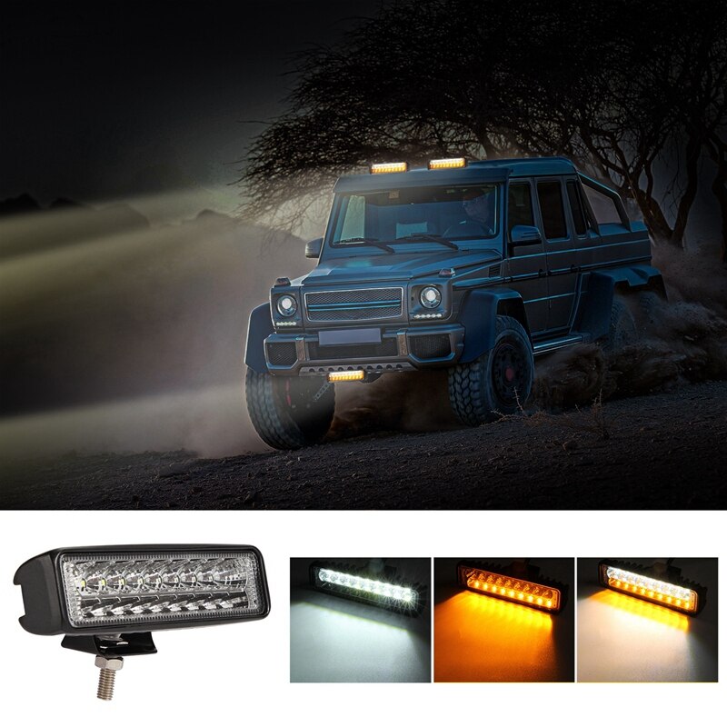 6 pulgadas Barra de luz LED de obra de punto de inundación conducción niebla lámparas de coche SUV Offroad camión