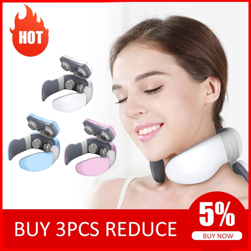 Relief Magnetic Therapy Pain Relief Tool Shoulder Neck Massager Wireless 4D Pulse Cervical Massager Fatigue Pain