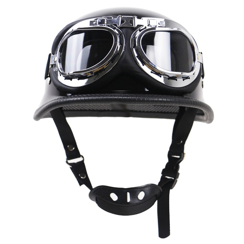 Cool tysk kask vintage half face motorcykel hjelm cafe racer scooter cruiser capacete dot godkendt abs half cascos para moto