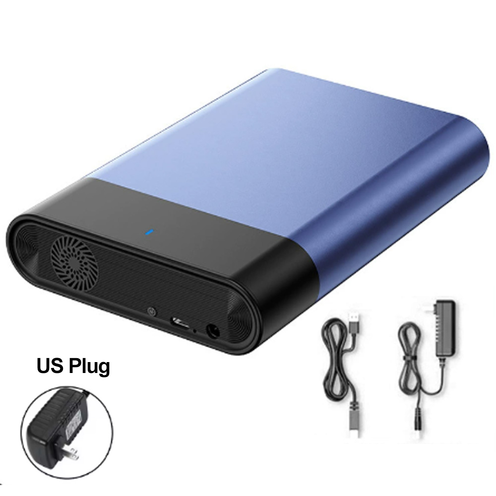 USB 3.1 HDD/SSD Enclosure 2.5/3.5'' Aluminum Alloy External Hard Drive Case SATA TO Type C 12TB High Speed Adapter for Laptop PC: grey