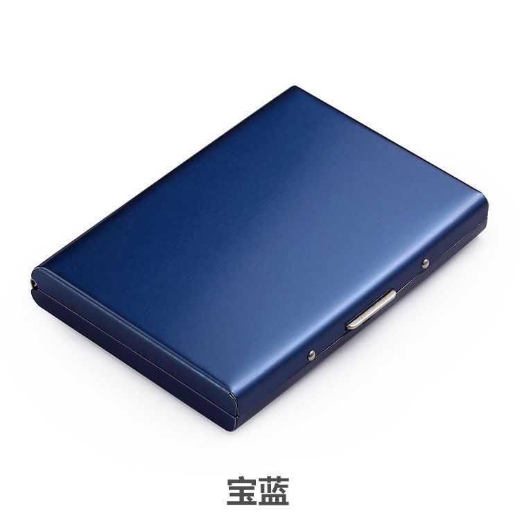 Portatarjetas DE CRÉDITO RFID, caja de paquete de Metal delgado, antimagnético y antirrobo, sostiene hasta 10 tarjetas, tarjetero minimalista de: Color vino